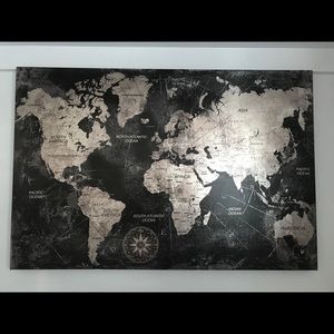 World Map Wall Art Decor